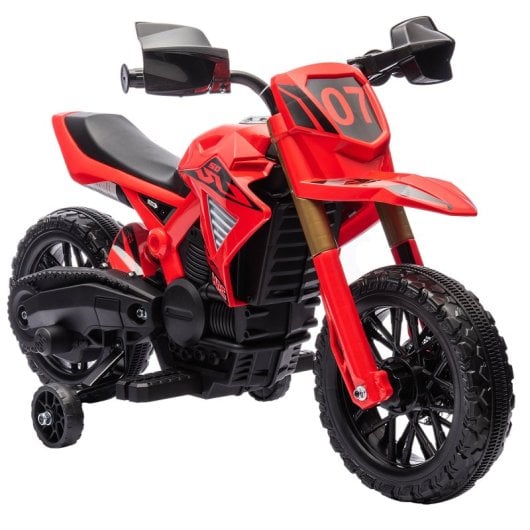 Aiyaplay Moto Eléctrica Para Niños De +3 Años Carga 30 Kg Rojo