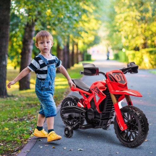 Aiyaplay Moto Eléctrica Para Niños De +3 Años Carga 30 Kg Rojo