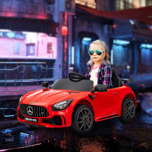 Aiyaplay Coche Eléctrico Para Niños De +3 Años Mercedes-Benz AMG GTR Rojo