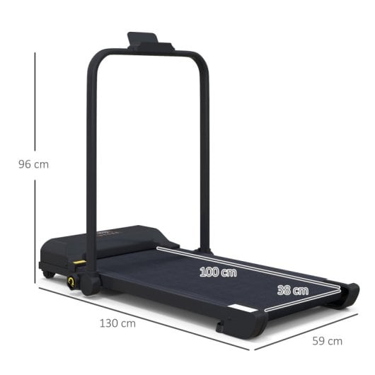 Homcom Cinta de Correr 2 en 1 Cinta de Andar Plegable 2.5HP Negra