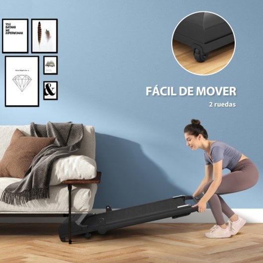 Homcom Cinta de Correr 2 en 1 Cinta de Andar Plegable 2.5HP Negra