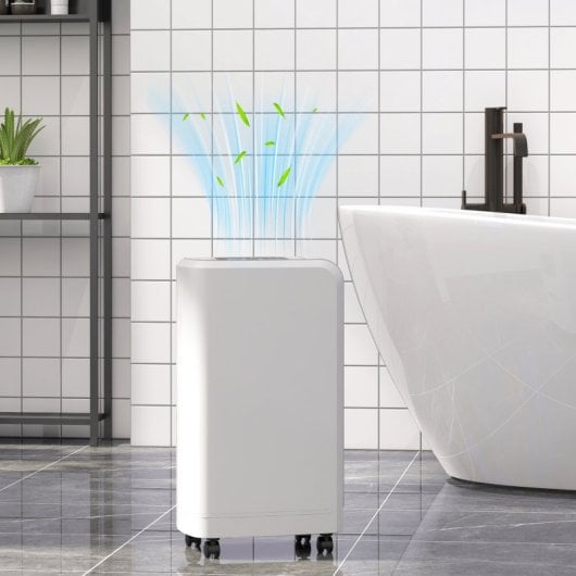 Homcom Deshumidificador Eléctrico 12L/día Depósito de Agua 2.5L Blanco