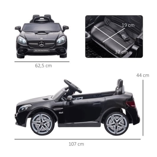 Aiyaplay Coche Eléctrico Para Niños De +3 Años Mercedes SLC 300 Negro