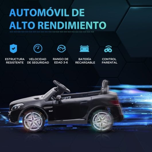 Aiyaplay Coche Eléctrico Para Niños De +3 Años Mercedes SLC 300 Negro