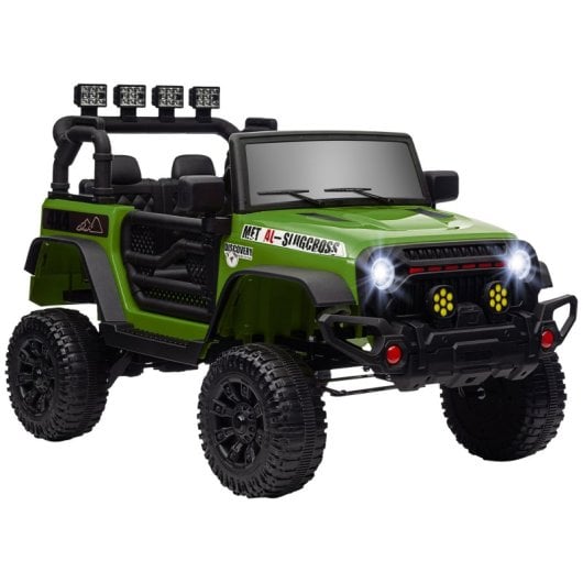 Aiyaplay Carro Elétrico Para Crianças De +3 Anos Com Bateria 12V Bluetooth Verde
