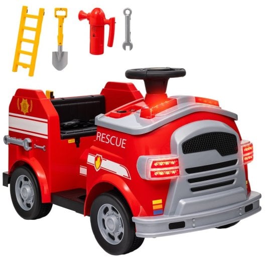 Aiyaplay Coche Eléctrico Para Niños De +3 Años Con Batería 12V Rojo