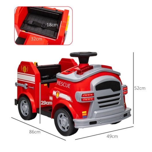 Aiyaplay Coche Eléctrico Para Niños De +3 Años Con Batería 12V Rojo