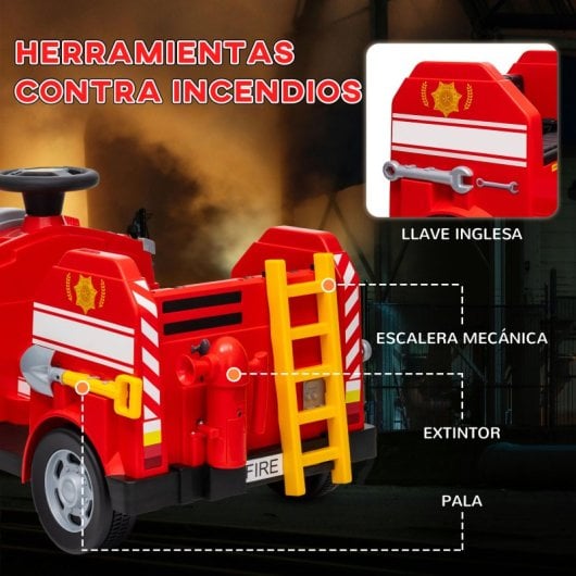 Aiyaplay Coche Eléctrico Para Niños De +3 Años Con Batería 12V Rojo