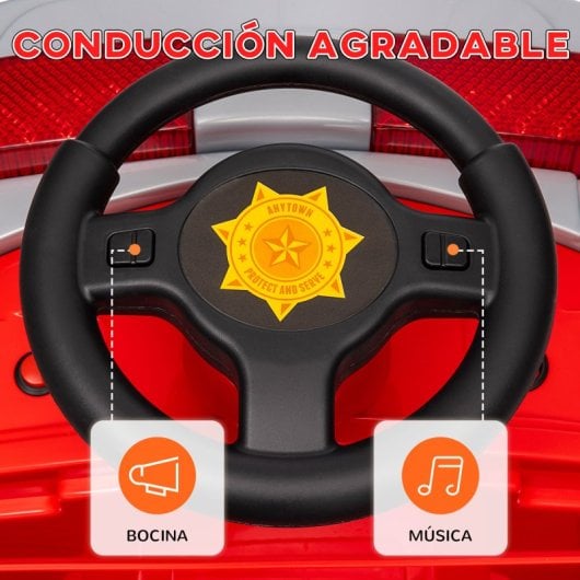 Aiyaplay Coche Eléctrico Para Niños De +3 Años Con Batería 12V Rojo