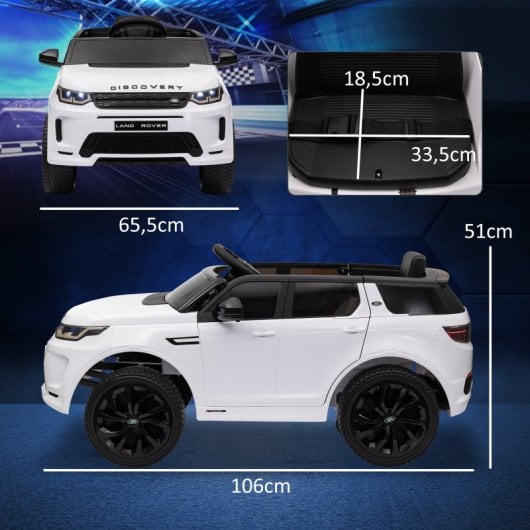 Aiyaplay Coche Eléctrico Con Licencia Land Rover Discovery Sport Blanco