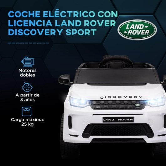 Aiyaplay Coche Eléctrico Con Licencia Land Rover Discovery Sport Blanco
