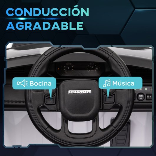 Aiyaplay Coche Eléctrico Con Licencia Land Rover Discovery Sport Blanco