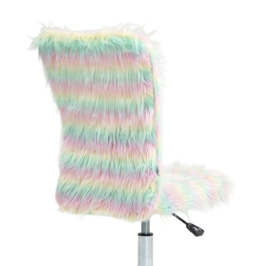 Homcom Silla De Oficina Sin Brazos Giratoria Con Altura Ajustable Multicolor