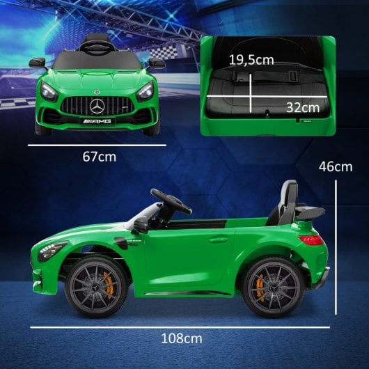 Aiyaplay Carro Elétrico Para Crianças De +3 Anos Mercedes-Benz AMG GTR Verde