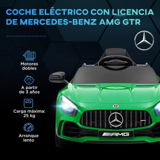 Aiyaplay Carro Elétrico Para Crianças De +3 Anos Mercedes-Benz AMG GTR Verde