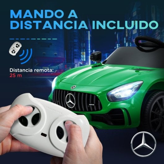 Aiyaplay Carro Elétrico Para Crianças De +3 Anos Mercedes-Benz AMG GTR Verde