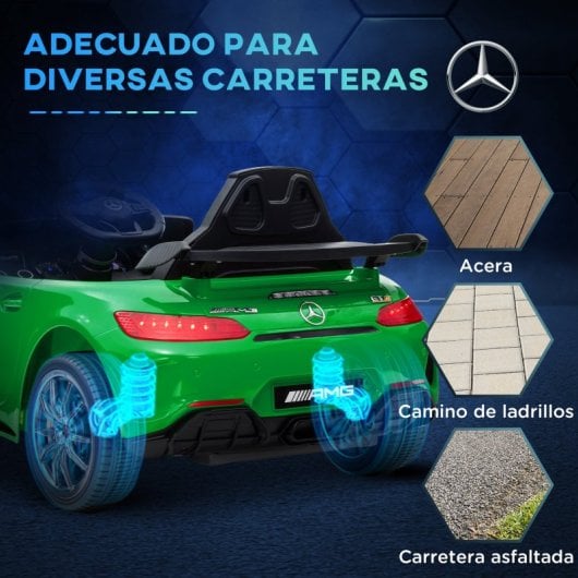 Aiyaplay Carro Elétrico Para Crianças De +3 Anos Mercedes-Benz AMG GTR Verde