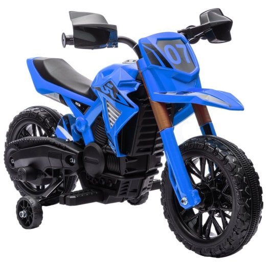 Aiyaplay Moto Eléctrica Para Niños De +3 Años Carga 30 Kg Azul