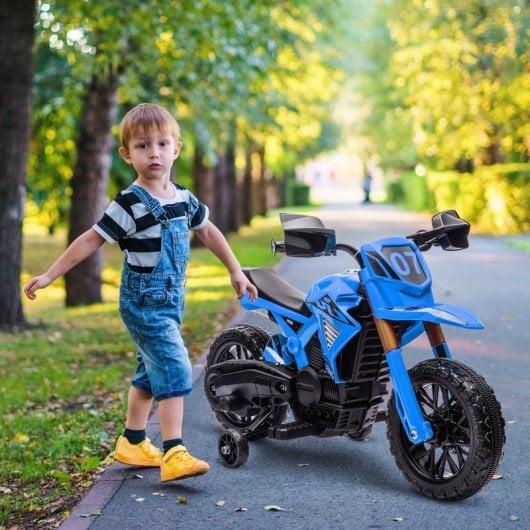 Aiyaplay Moto Eléctrica Para Niños De +3 Años Carga 30 Kg Azul