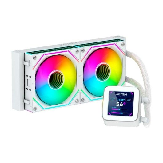Abysm Gaming Oceanic 240 White Argb Refrigeración Líquida Con Pantalla Lcd De 2.8’’