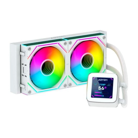 Abysm Gaming Oceanic 240 White Argb Refrigeración Líquida Con Pantalla Lcd De 2.8’’
