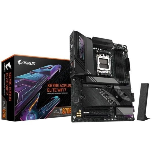 Carte mère Gigabyte X870E AORUS ELITE WIFI7 X870E Socket AM5 DDR5 ATX Wi-Fi 7 2.5GbE USB4 RAID