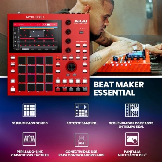 AKAI Professional MPC One+ Caja de Ritmos Autónoma y Controlador MIDI con WiFi