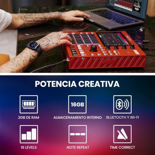 AKAI Professional MPC One+ Caja de Ritmos Autónoma y Controlador MIDI con WiFi