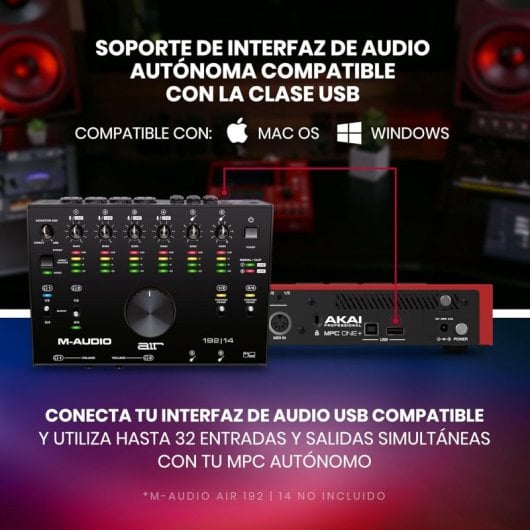 AKAI Professional MPC One+ Caja de Ritmos Autónoma y Controlador MIDI con WiFi