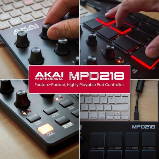 AKAI Professional MPD218 Controlador MIDI USB 16 Pads Negro