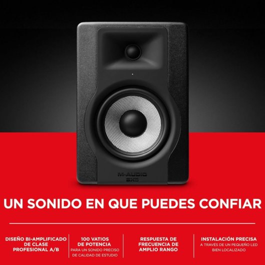 M-Audio BX5 D3 Monitor de Estudio Biamplificado 100W Negro