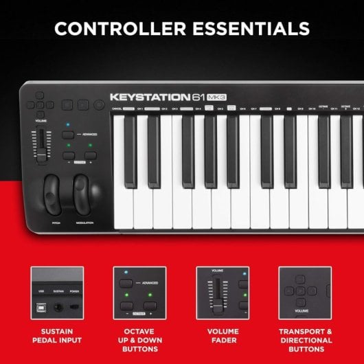 Controller USB/MIDI tastiera M-AUDIO KEYSTATION 61MK3