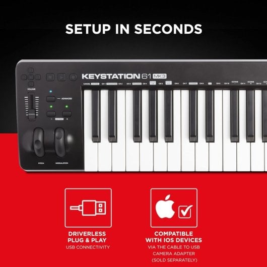 Controller USB/MIDI tastiera M-AUDIO KEYSTATION 61MK3