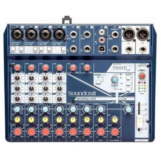 Soundcraft NOTEPAD-12FX Consola de Mezcla Analógica de Formato Fequeño con E/S USB y Efectos Lexicon