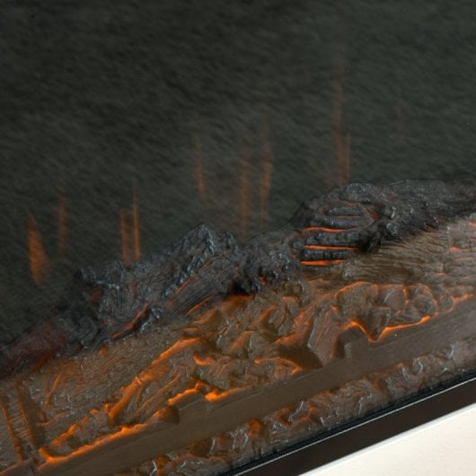Homcom Chimenea Eléctrica con Efecto de Llama para Sala de 30m2 1800W Blanca