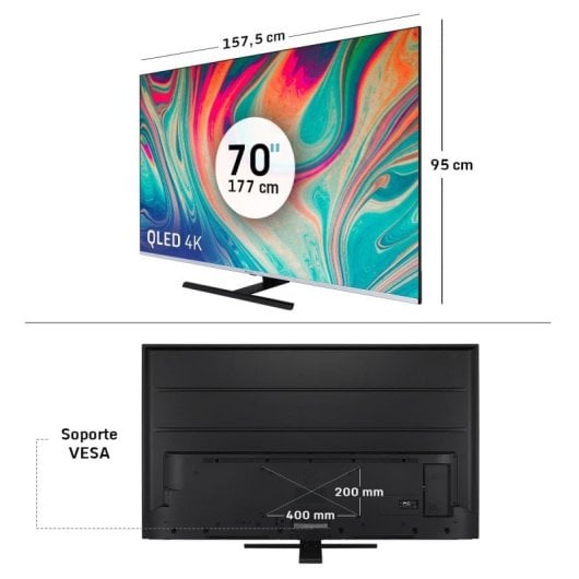 Nilait Luxe 70"UC8003S QLED UHD 4K Smart TV+ Harmony Sound Bar Barra de Sonido 120W