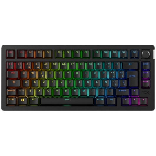 HyperX Alloy Rise 75 Kabellose RGB-Gaming-Tastatur, Schwarz