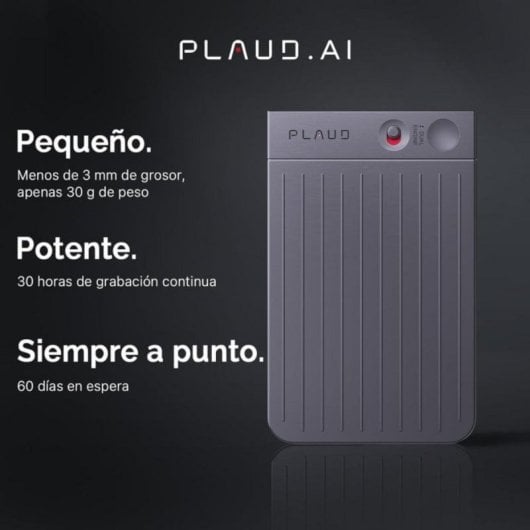 Plaud Note Grabadora de Voz y Audio con Inteligencia Artificial 64GB Black