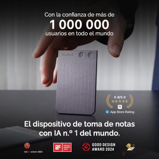 Plaud Note Grabadora de Voz y Audio con Inteligencia Artificial 64GB Black