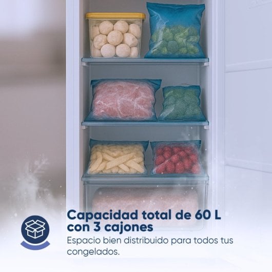 Origial ORIFREEZE60LWE Congelador Vertical 60L E Blanco