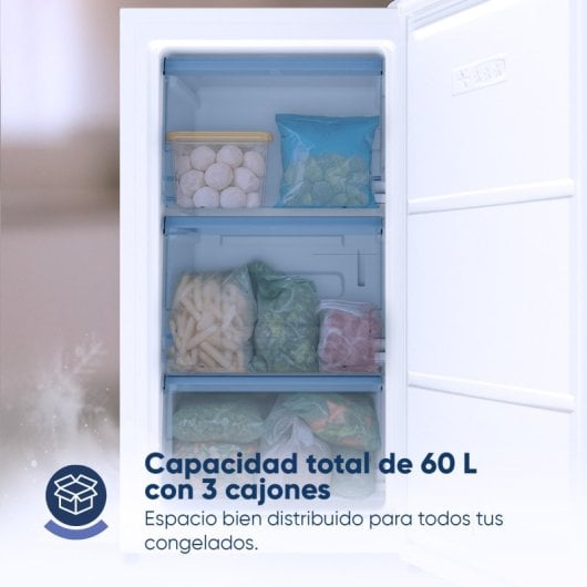 Origial ORIFREEZE60LWE Congelador Vertical 60L E Blanco