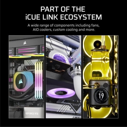 Corsair iCUE LINK RX140 MAX Pack Doble Ventilador Suplementario PWM 140mm Negro
