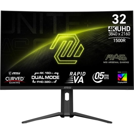 MSI MAG 321CUPDF 31.5" LED Rapid VA UltraHD 4K 160Hz 0.5m HDR 400 Adaptive Sync Curva