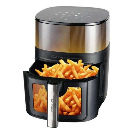 Friggitrice ad Aria Prixton Cook Organics Pro Finestra 7L 1500W Programmi Automatici
