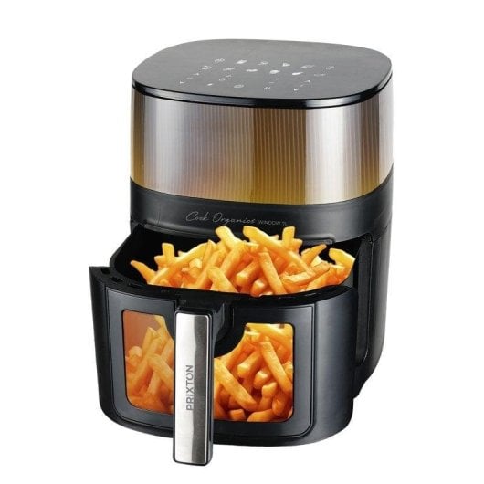 Fritadeira de Ar Prixton Cook Organics Pro 7L 1500W com 12 Programas e Janela