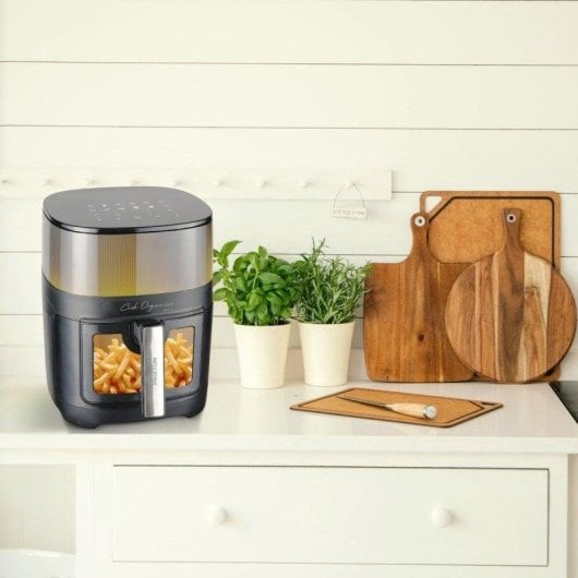 Fritadeira de Ar Prixton Cook Organics Pro 7L 1500W com 12 Programas e Janela
