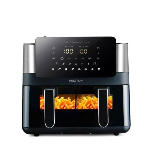 Airfryer Prixton Cook Organics Dual Venster 8L 2000W Automatische Programma's