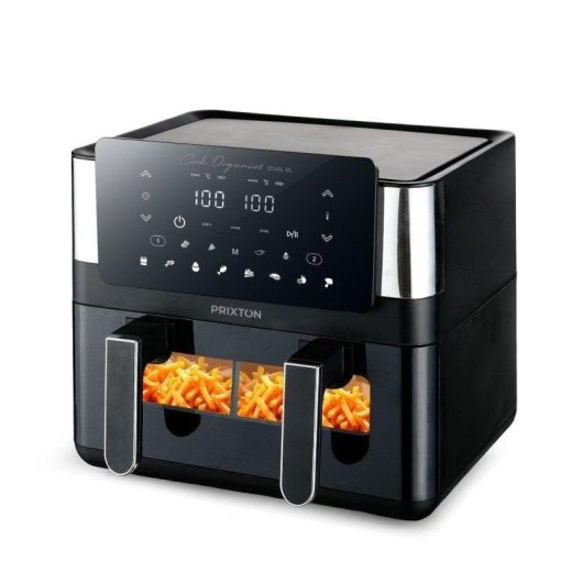 Airfryer Prixton Cook Organics Dual Venster 8L 2000W Automatische Programma's