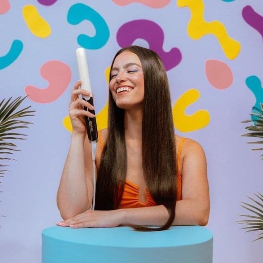 Haarglätter Cecotec RitualCare Twerk Vibrationsplatten Keratin LED Weiß 230°C