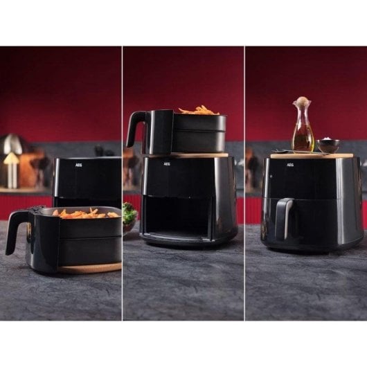 Friteuse sans Huile AEG AAF7B 6.8L 1800W avec 8 Programmes et Écran Tactile